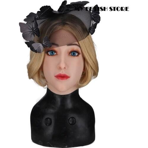 Alice)Crossdress Full Head Realistic Silicone Young Girl Female Disguise Party Masquerade Cosplay Transgender Mask Drag Queen