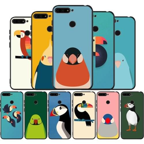 Chubby Cockatiel black Silicone Phone Case For honor 30 20 Pro 8 8X 9 10 20 Lite Mate 10 20 30 Lite Pro cover