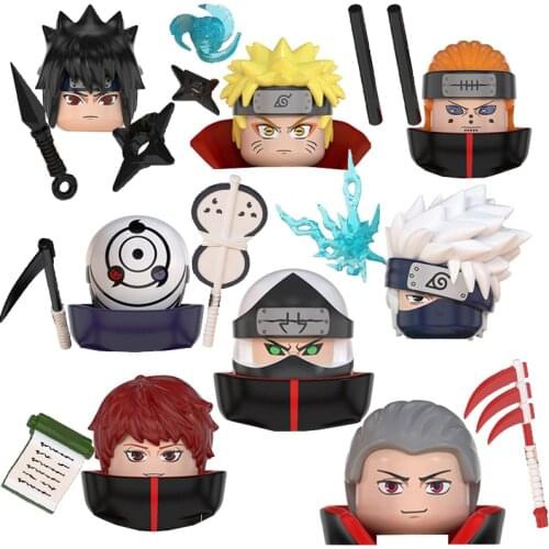 Narutos Mini Anime Action Figures Yakushi Kabuto Senju Tobirama Uzumaki Orochimaru Bricks Building Blocks Assembled Model Toys