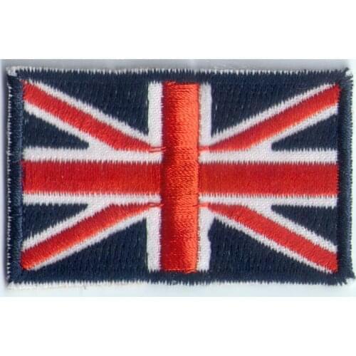 Hot! Union Jack British flag United Kingdom Britain good applique iron on patch (size is about 5.6 * 3.3 cm)