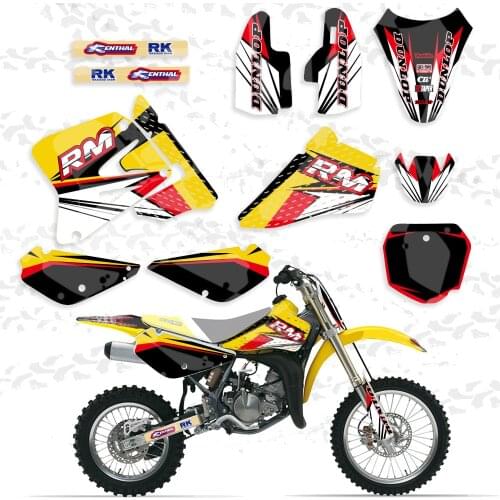 GRAPHICS & BACKGROUNDS DECALS STICKERS Kits Fit for Suzuki RM85 RM 85 2002 2003 2004 2005 2006 07 08 09 10 11 2012
