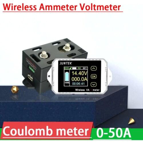 DC 100V 50A Lithium Battery monitor Tester Capacity Power V A Meter Li-ion Lifepo4 lead acid Coulomb Counter 12V 24V 36V 48V