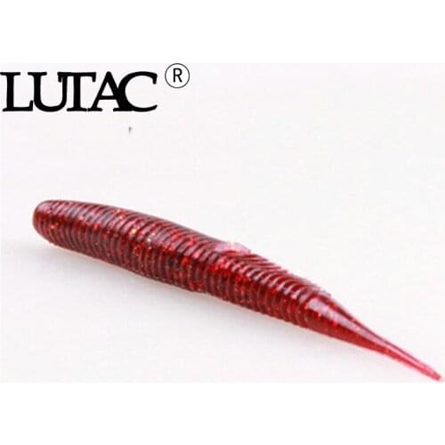 LUTAC 6pcs 120mm 7.1g Soft Wrom Lure Bait Artificial Baits Fishing Tackle