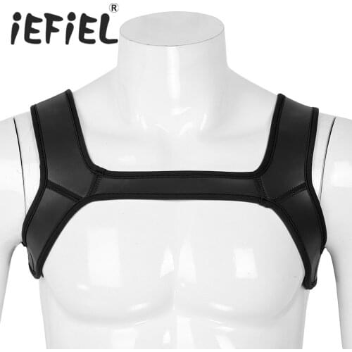 Mens Male Body Chest Harness Bondage Gay Bondage Shoulder Body Chest Muscle Harness Belt Straps Hombre Belt for Cosplay Party