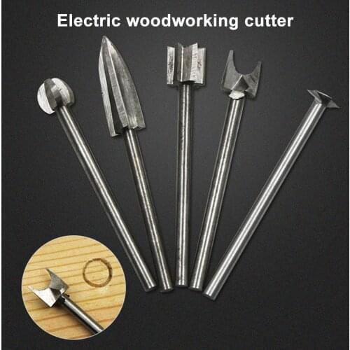 5pcs Engraving Drilll Bits Tools Mini Drill Bit Set Cutting HSS Routing Router Grinding Bits Milling Cutters for Wood Carving To