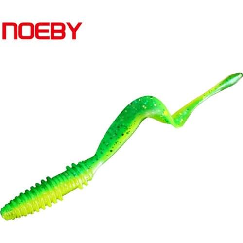 NOEBY Grub Soft Lure Fishing Baits 6cm 8cm U-shape Tail Fishing Shad Worm Bait Fishing Tackle S3117