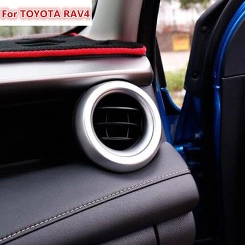The new For Toyota RAV4 RAV 4 2016 ABS Matte Chrome Decoration Air Vent Frame Cover Trim Auto Accessories Car Styling