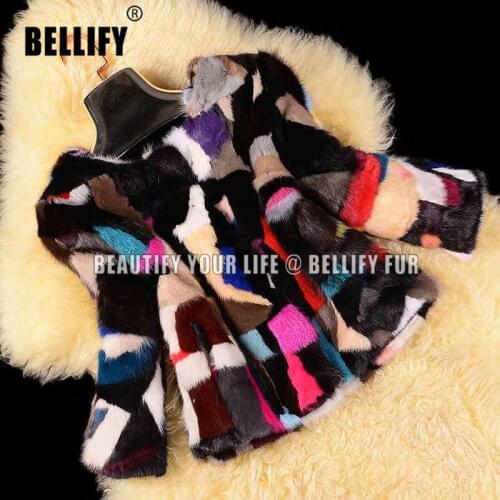 New arrival hot trendy girls short design real mink fur coats for women autumn winter cute slim female party garment