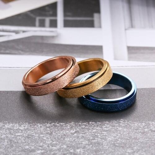New Fashion Women Rings Simple Matte Stainless Steel Men Rings Wedding Engagement Bands Unisex Jewelry Accessories