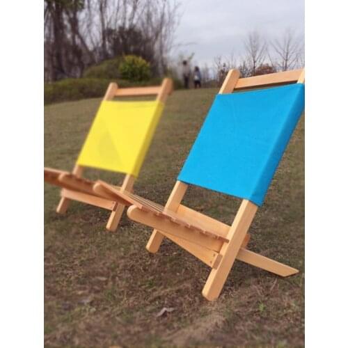 Portable Foldable Wooden Chair Lounger For the Beach, RV Camping and Outdoor Furniture Folding Fishing Chair Seat Stool Camp