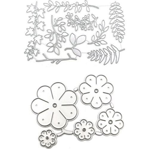69HC Multi-style Leaves/Five Stamens Carbon Steel Cutting Dies DIY Scrapbooking Photo