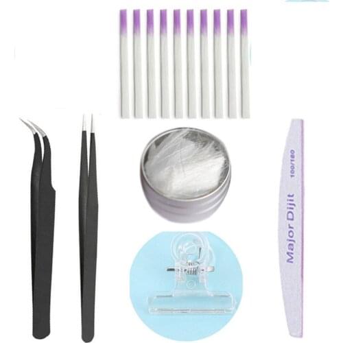 Durable And Lightweight Fiberglass Tools Set Nail File Scissors Crystal UV Gel Slice Brush Nails Base Top Coat Nail Art