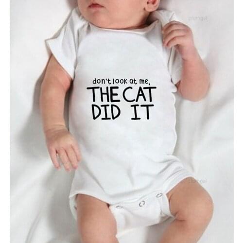 Cat Printing Kids Summer Clothing New Born Baby Clothes Toddler Shower Gifts Girl Infant Romper Winter Jumpsuit