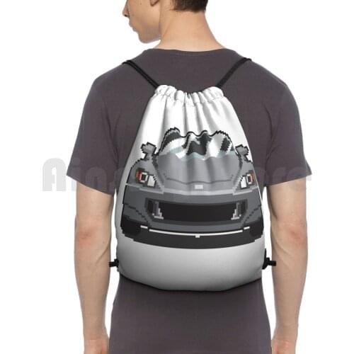 Grey Ap2 S2000 Backpack Drawstring Bags Gym Bag Waterproof Pixel Pixel Art Pixel Car Car Car Art Auto Automotive