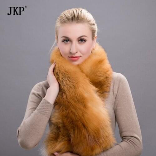 Scarf Woman To Keep Warm Scarf Shawl Fox Fur Real Scarf Super Soft Big Gray Fox Scarf Silver Plated Natural Accessory