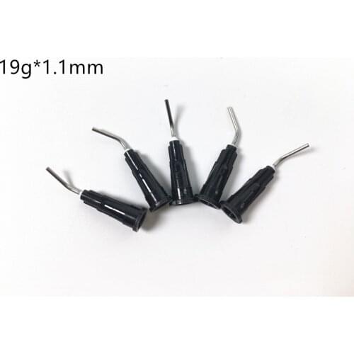 200~5000Pis Dental Pre Bent Flow Dispensing Tips Flowable Needle Delivery Tip Etching Gel Irrigation Composite 19Gauge Black