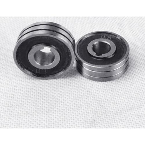 Welding Feeder Roll V U nurl Groove 0.6mm 0.8mm 1.0mm Size 30x10x10mm for Steel Aluminum Flux Cord Wire Mig Wire Feeder M15 21