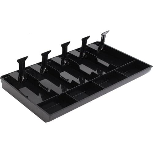 Ultralight 5 Grids Money Cash Coin Register Insert Tray Replacement Cashier Drawer Storage Cash Register Tray Box Classify Store