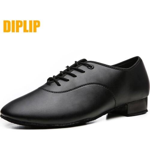 DIPLIP Brand new Latin Dance Shoes Modern Mens Ballroom Tango Children Man dance shoes black color white