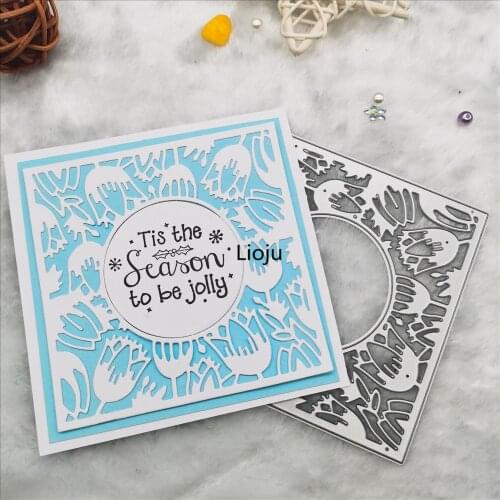 Tulip Hollow flower background board cutting dies Scrapbooking New DIY Scrapbooking photo album Decorative Embossing DIY Paper C