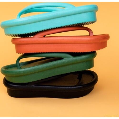 2021 Summer Platform Flip Flops Women Outdoor Designer Women Slippers Wedges Solid Color Slides High Heels Shoes Female Slides