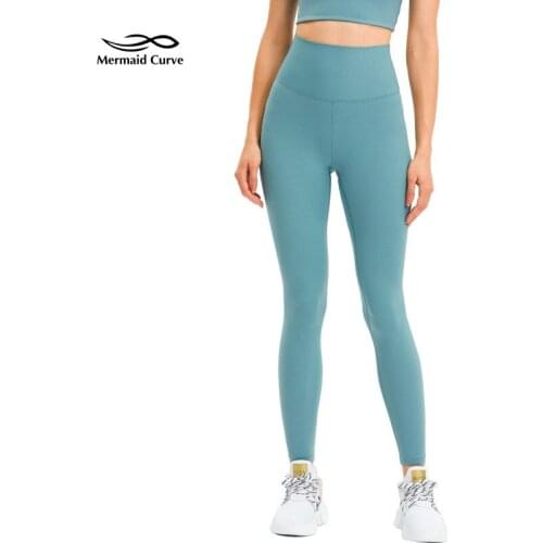 Women Autumn New Threaded High-Waist Yoga Pants Sports Fitness Nine-Point Pants Solid Color Nude Slim Gym Jogging Squat Leggings
