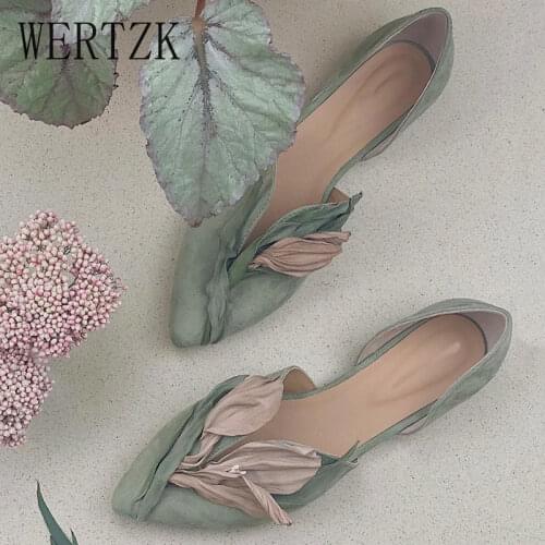 Super Nice Shoes Womens 2021 New Summer Niche Design Sandals Aesthetic Petal Pointed Toe Shallow Flat Shoes Handmade Sweet