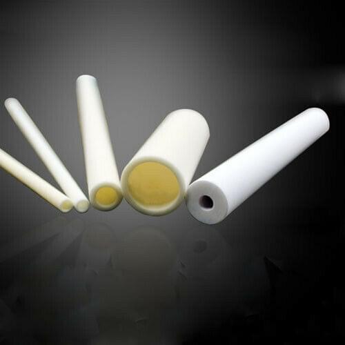 100mm Long 0.6-18mm ID 1-25mm OD High Temperature Resistance Alumina Ceramic Tube Hollow Insulating Thermocouple Protection Pipe