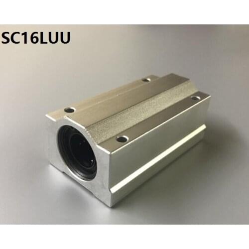 100pcs/lot SC16LUU SCS16LUU long type linear case unit linear ball bearing sliding block for 16mm linear shaft CNC router part