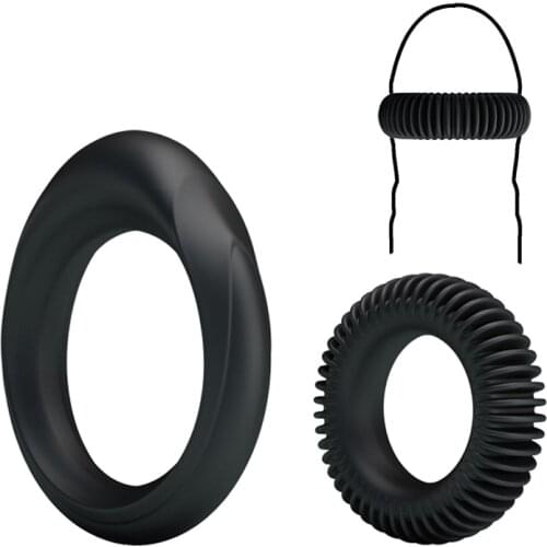 2 Pcs Silicone Cock Ring Penis Enhance Erection Cockring Delay Ejaculation Lock Scrotum Ball Rings Sex Toys For Men Sex Shop