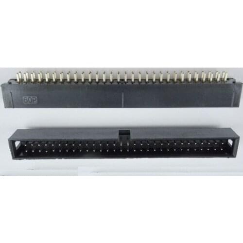 200 Pcs Shrouded Box header IDC Socket 2.54mm 2x30 Pin 60 P straight Male square pin 0.64mm 2 rows 2.54 Through hole DIP