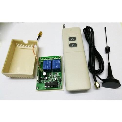 3000M DC12V 2CH RF Wireless Remote Control Switch System Transmitters and Receiver With Antenna window/Garage Doors shutters