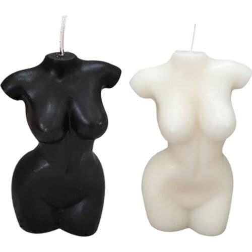 3D Body Candle Sexy Female Body Art Candles Half Naked Torso Exposed Chest Scented Candles Home Decoration Crafts Photo Ornament