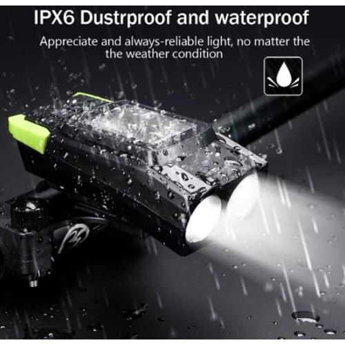 4 Mode USB Bike Light Lamp Bicycle Computer 3 Mode Horn Flashlight Cycle Bike Speedometer Led Front Lights Cycling Headlight