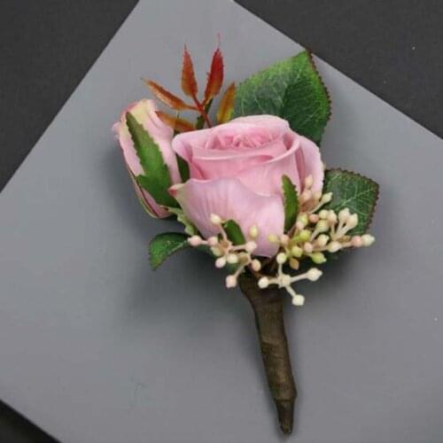 2020Years 6Pcs Pretty Pink Corsage&wrist flowers Bridesmaids decorate Corsage wrist flowers Party ceremony ladies wrist flowers