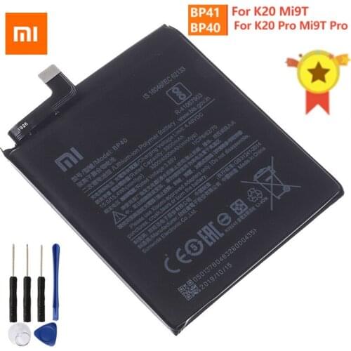 Original Xiao Mi Battery BP40 BP41 For Xiaomi Redmi K20 Mi 9T Pro Mi9T K20Pro 4000mAh High Capacity Phone Batteries Free Tools