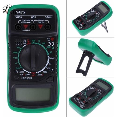 Professional XL830L Digital Multimeter Voltmeter Ammeter AC DC OHM Volt Tester LCD Test Current Multimeter Overload Protection