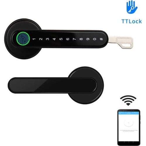 Zinc alloy TTLock APP Smart WiFi remote control Fingerprint Lock biometrics password code Door Lock with mechanical key