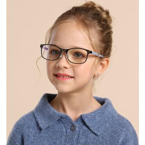 Kilig Square Glasses kids boys girls Frame Optical Lenses Reading Vintage TR90 Myopia Anti Blue Light Eyeglasses