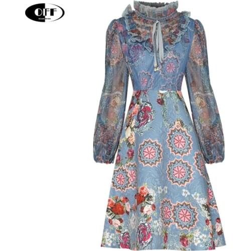 Designer Fashion Party Evening Midi Dresses Elegant Ruffles Lace Up Bow Traf Zevity Vintage Printed Chic Women Dress Vestidos ZA