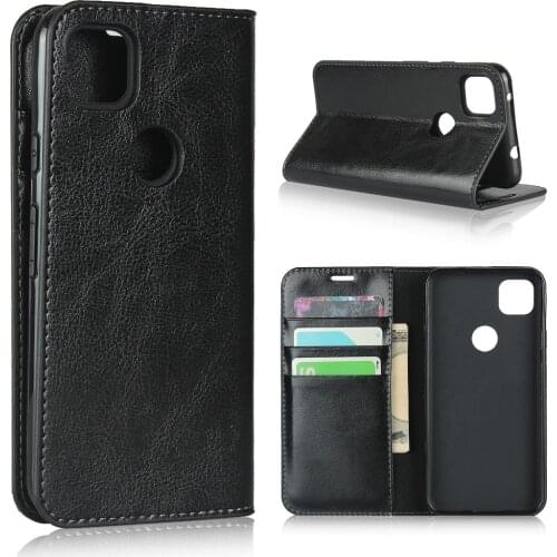 For Google Pixel 5 Flip Cover Luxury Genuine Leather Case For Google Pixel 4a/ 4a 5G Book Wallet Card Coque Phone Case Accessory
