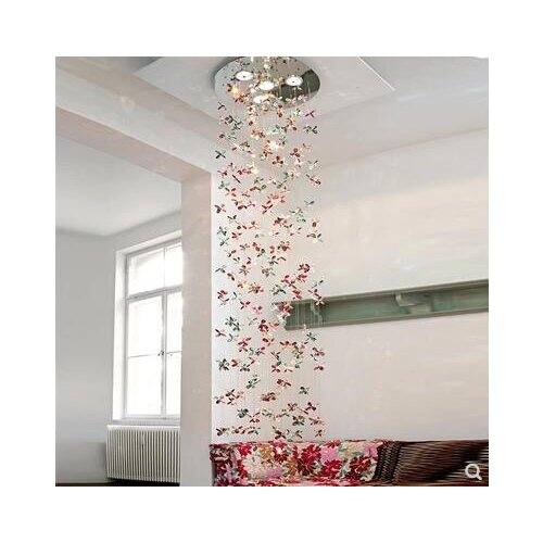 Crystal flower sandbox sales office living room lobby restaurant aisle corridor art chandelier pendant postmodern minimalist