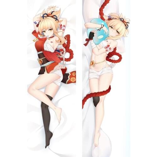 Game Genshin Impact Dakimakura Yoimiya Otaku Throw Hugging Body Pillowcase Anime Cosplay Pillow Case Cover Home Bedding Decor