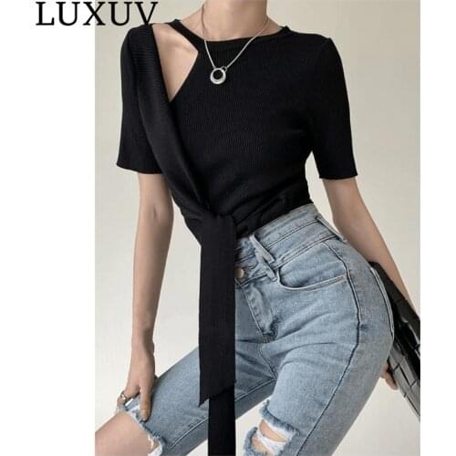 Женские футболки с длинным рукавом LUXUV China At AliExpress