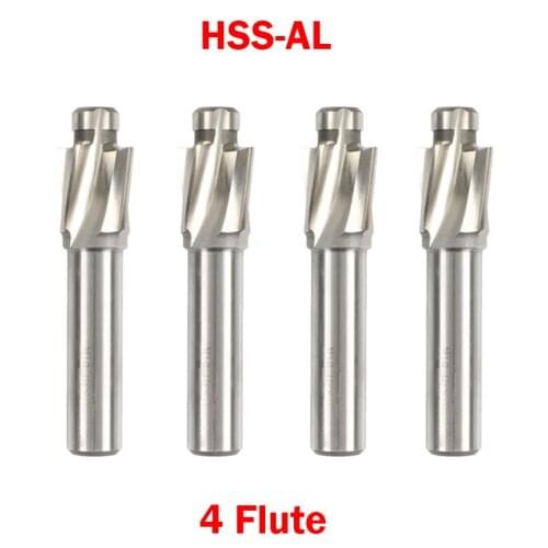 M8 8.2*14.2 8.2x14.2 HSS-AL 4 Flute Piloted Countersink Router Drill Bit Counterbore Flat End Mill Milling Cutter
