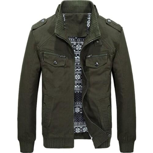New mens jacket military uniform casual jacket large size mens cotton coat casual Men Bomber Jacket Outwear