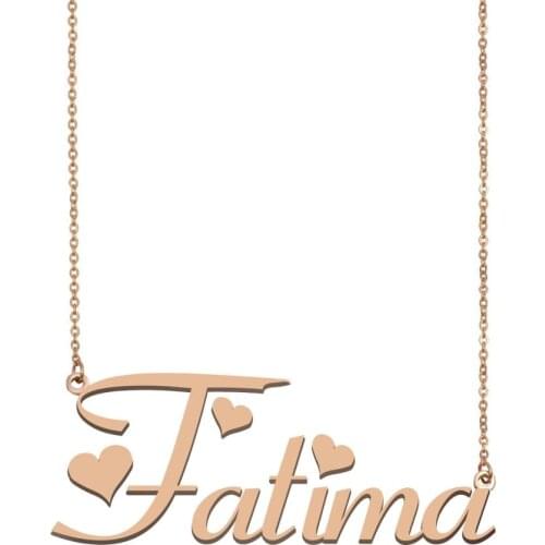 Fatima Name Necklace , Custom Name Necklace for Women Girls Best Friends Birthday Wedding Christmas Mother Days Gift