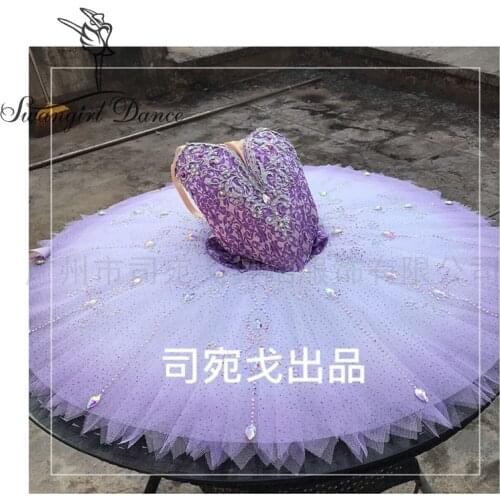 Puprle Lilac Fairy Classical Ballet Tutus Adult Girls Professional Ballet Tutu Ballerina Ballet Stage Costume Women BTR4011