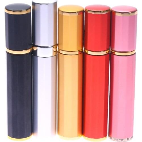 8ML Polygon Aluminum Refillable Perfume Bottle Spray Empty Cosmetic Container