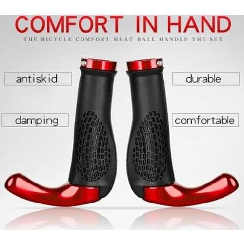 Bicycle grips handle bar ends grip ergonomic mountain bike Rubber handlebar accessory Rest MTB lock hand soft lightweight caps